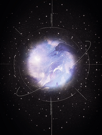 Nite nite. babyblue dream illustration nebula procreate