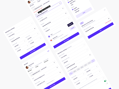 Attendance App - Small components absences app design attendance beacon clock in clock out components dashboard design hire lightmode mobile time time management ui ui design uiux work