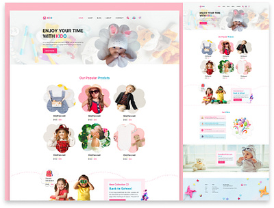 Baby Store Landing Page baby baby care baby store design fashion hero page home page landing landing page landing page design page ui uiux ux web design web page web page design web site design