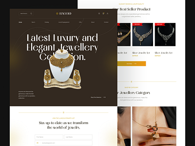 Jewelry Landing Page clean fresh jewelry jewelrystore landing landingpage layout modern slab slabdsgn store ui uiux uiuxdesign unique ux website