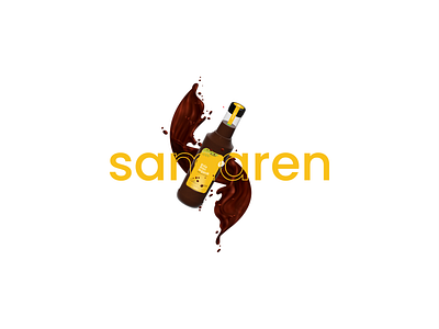 Organic Arenga Palm Sugar arenga bottle brand branding brown chocolate drink liquid logo packaging palm sugar yellow