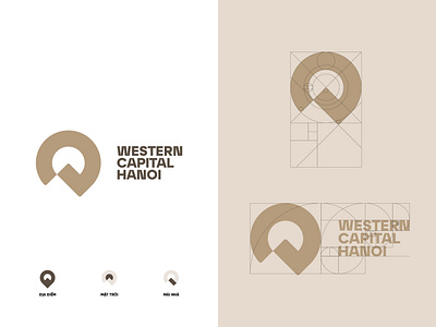 Logo & Golden Ratio Grid branding identity design illustrator logo logo design logo mark monochrome real estate typ typography