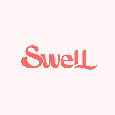Swell branding design graphic design lettering logo