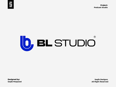 BL Studio abstract podcast identity bold lettermark podcast logo branding custom type audio logo futuristic podcast mark geometric audio identity letter based podcast branding logo minimalist podcast logo modern audio branding podcast studio lettermark sleek sound studio logo typographic podcast logo