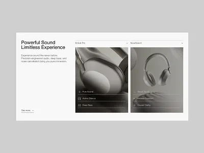 Sound Meets Style - Website Concept design headphone modern tech music productdesign sony ui ui design ux web design website