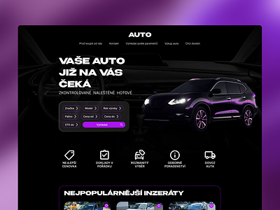 Website for used car dealer company branding car graphic design ui website