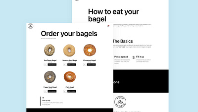 Yeah Bagels branding design graphic design mobile website web website website design