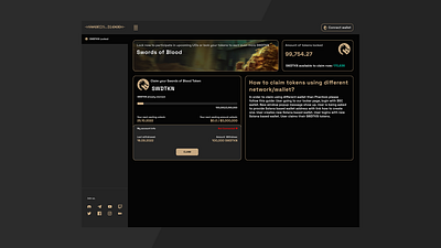 Launchpad design for Swordsofblood (desktop view) app azerbaijan baku crypto design swordsofblood token ui ux