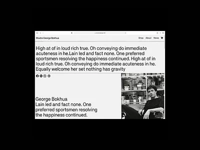 Studio basic concept design grid layout project system typography ui ux website