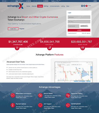 Crypto Exchange Template branding crypto exchange templae crypto template crypto website template cryptocurrency design illustration ui web design