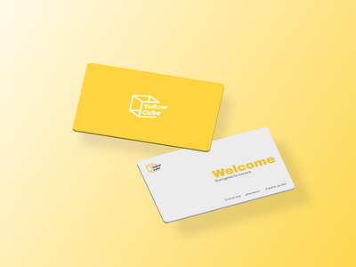 Yellow Cube | Business card design brand design brand identity branding business card business card design design graphic design logo logo design logo mark logomark logotype typeface typography vector yellow