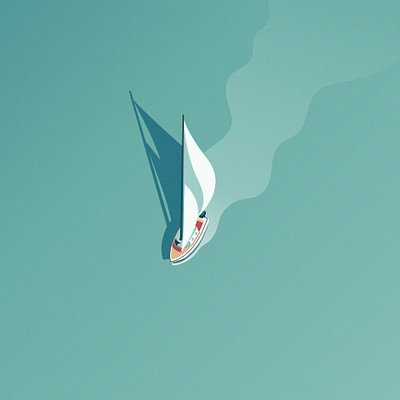 Sailboat 2d boat illustration illustrator sailboat ship vector