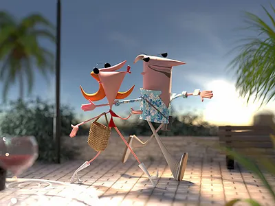 Holiday makers 2d animation 3d 3d animation 3d cartoon illustration animation character design design illustration
