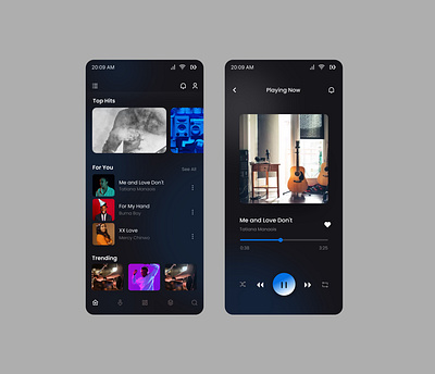 Music streaming app app celebriety design music ui ux