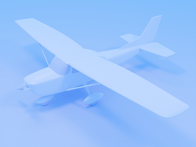 Plane 3d blender illustration plane