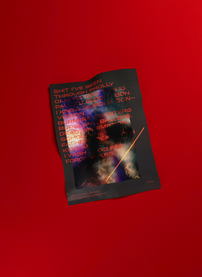 KENDIRCK LAMAR - DNA / POSTER cinema 4d design dna graphic design kendrick lamar mockup poster typography