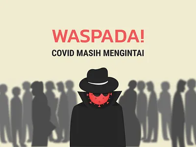 Covid still exist! corona covid covid 19 crowd figma graphic design health illustration illustrator market masker message silhoutte social media virus who