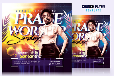 Church Flyer Template church event church flyer flyer free download motion graphics photoshop poster praise and worship print template psd flyer