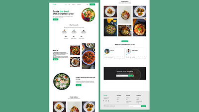 FOODDY LANDING PAGE design food landing page design food website landing page ui website design