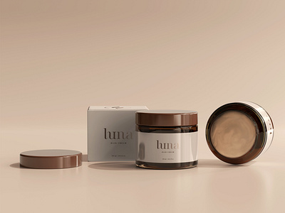 Luna Hair Cream Packaging beauty branding beauty packaging brand creation branding branding design cosmetic branding cosmetic packaging cream packaging designstudio feminine logo graphicdesign hair cream packaging logo logos luxury logo packaging design packaging logo skincare packaging