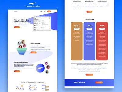 Crescendo Digital Marketing - Sales Funnel Site branding copywriting design illustration logo marketing ui ux vector website