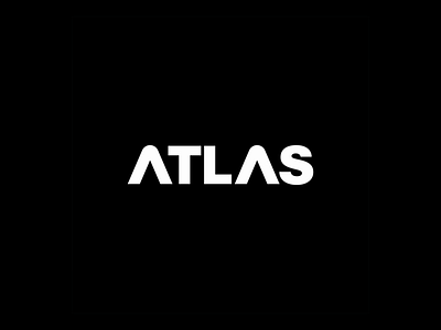 Atlas Logotype atlas brand creative design logo white and black