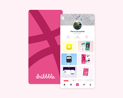 Dribbble user profile - Daily UI 006 app concept daily ui daily ui 006 daily ui challenge design dribbble dribbble app figma profile ui ui design user user profile