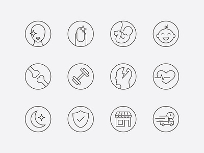Line icon set flat graphic design icon design icons illustration line icons minimal outline ui ux vector