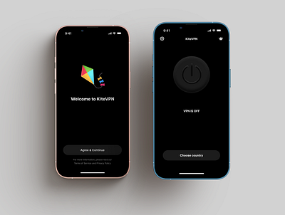KiteVPN - Mobile design illustration logo mobile ui ux