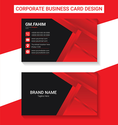 Uniqe Corporate Business Card Design brochure business card card flyer id card illustrator logo photoshop poster