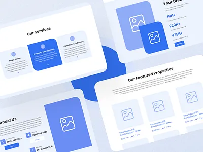 Website Wireframe Layout (Real Estate ) graphic design high fidelity wireframe landing page low fidelity wireframe ui web ui website wireframe