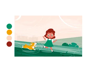 Happy day design dog flat happy icon illustration illustrator minimal vector