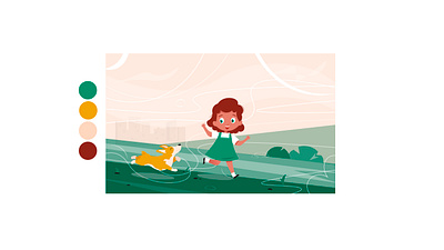 Happy day design dog flat happy icon illustration illustrator minimal vector