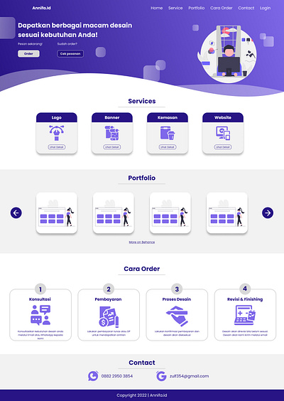 Landing Page Design - Annifa.id landingpage ui uiux design ux web design website