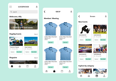 Goodwood App UI