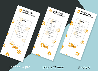 Redesigning the login page of Abyssinia Bank app design typography ui ux