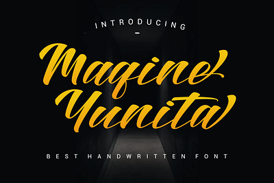 Maqine Yunita Handwritten Font branding clean font design graphic design handwritten illustration invitation font logo vector