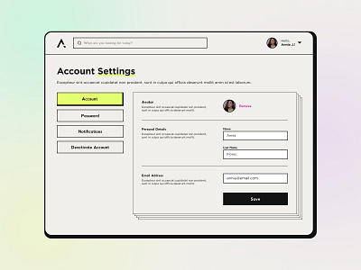 Settings :: Daily UI / 07 daily ui neobrutalism retro settings page