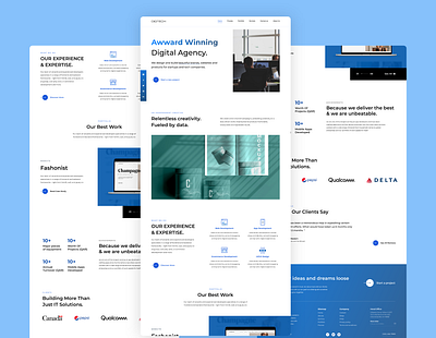 Digtech Landing Page - Digital Agency adobe xd company landing page design digital agency digital agency landing page figma landing page landing page design landingpage minimal modern design software company ui uiux user experience user interface website website design