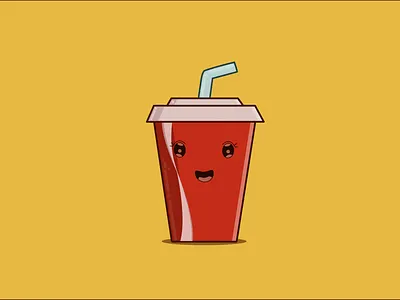 Cola Illustration 2d adobe illustration character cola color design fast food graphic design illustration vector