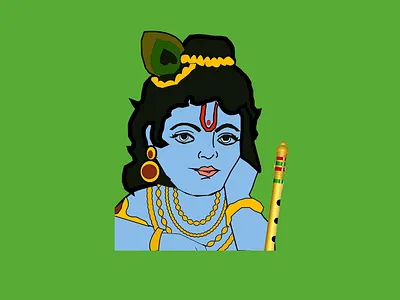 Artwork Of Lord Krishna animation graphic design