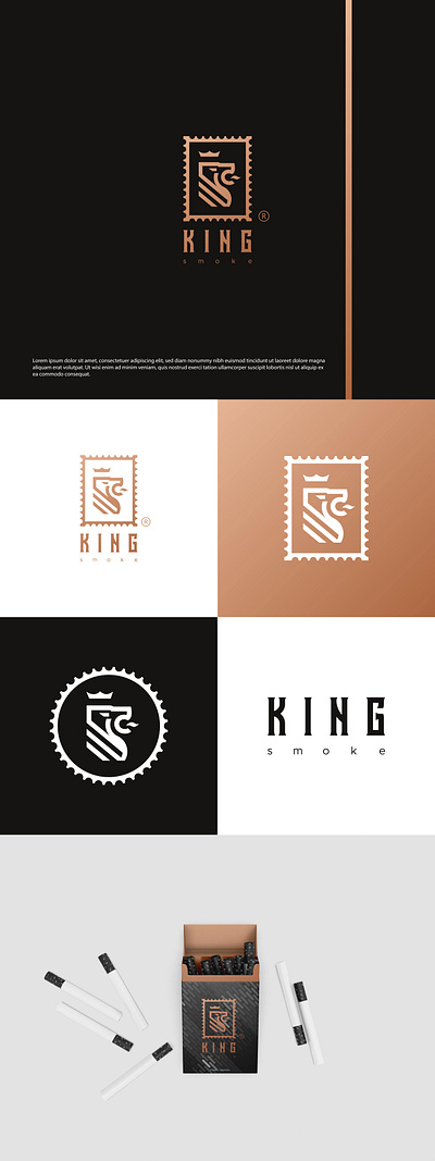 King Smoke abstract branding cigarette design dribbble fire golden graphic design illustration lion logo luxurious minimal pictorial royal smoke ui ux vector