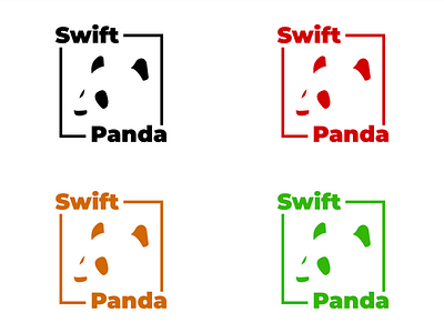 Swift Panda | Logotype design brand design brand identity branding design graphic design green logo logo design logo mark logomark logotype logotype design mark design orange panda red symbol vector wordmark wordmark design