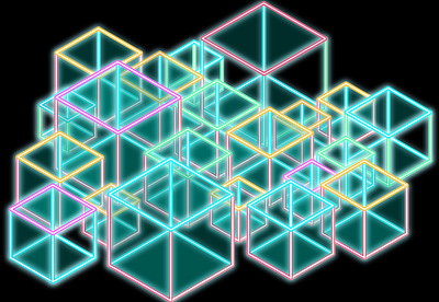 Neon cubes design illustraion illustration illustrator neon picture vector