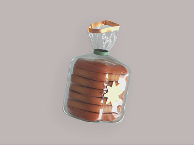 Bread Loaf | 3D 3d animation artwork bread delivery design grocery illustration loaf shopping timeless