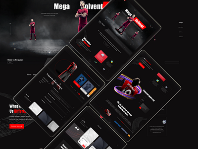 Mega Solvent black color page branding creative creative page dark page design graphic design home page illustration landing page logo typography ui ux vector web web home page webpage