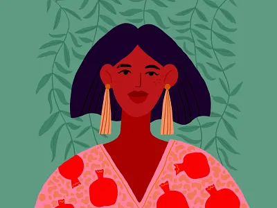 Fashion female portrait character fashion fashion illustration fashion portrait female girl illustration illustrator portrait tatiana vovchek treetstyle vector woman