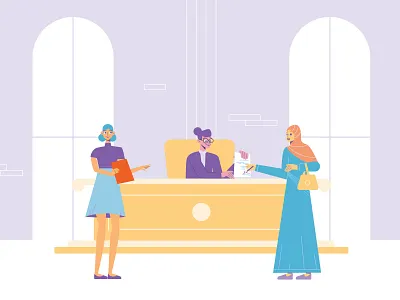 Courthouse adobe illustrator character character design consumer courthouse flat design illustration judge vector woman