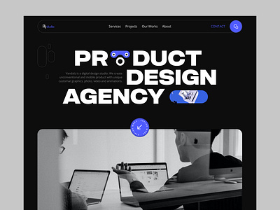 Digital Agency - Website Landing Page 3d web agency agency website branding company creative creative agency creative direction design digital agency home page landing page marketing portfolio portfolio website studio swiss style ui uiux web design