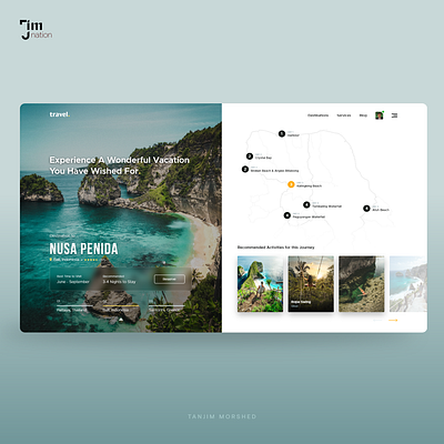 Ultimate Tourism Experience Landing Page Design app dashboard destination landing page landing screen location map modern suggestion tourism tourist travel ui ux